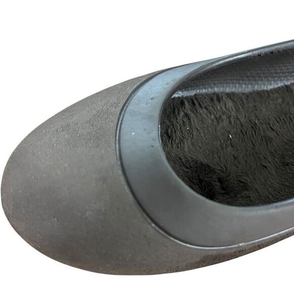 Crocs Mammoth Ballet Flats Fur Lined Dark Brown Round Toe Slip On Shoes sz 7 - Picture 4 of 16